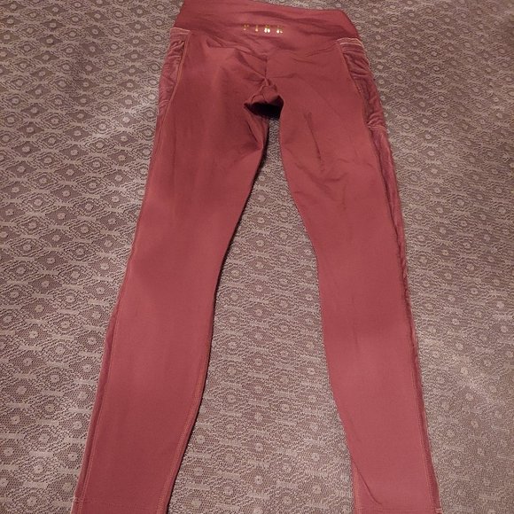 XS PINK By Victoria's Secret Dusty Rose Velvet High Waist Legging With Pockets - Picture 5 of 7
